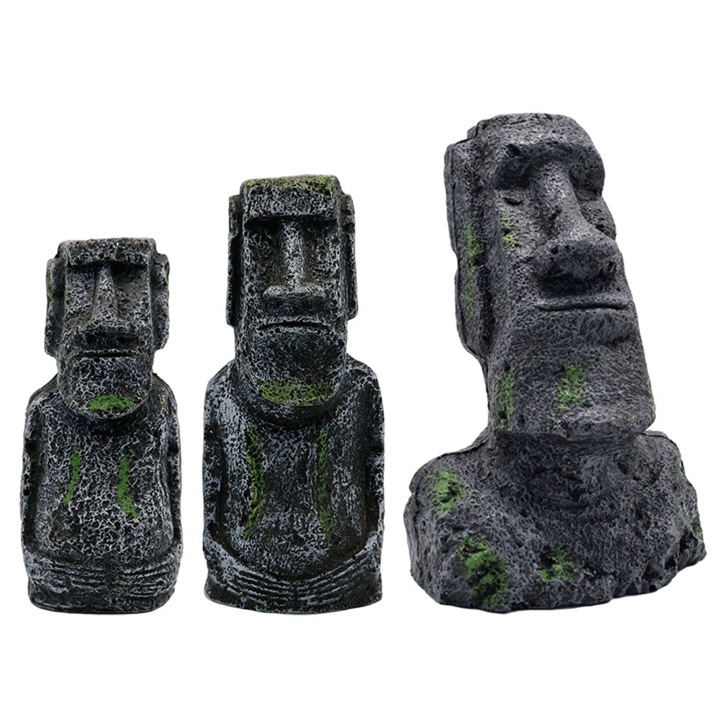 Aquarium Planting Ideas - Akuarium Moai Patung kepala Pulau Paskah