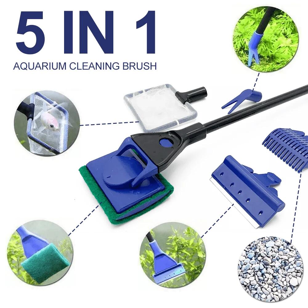 Aquarium Plant Utensils - 5in1 alat pembersih akuarium sendok garpu