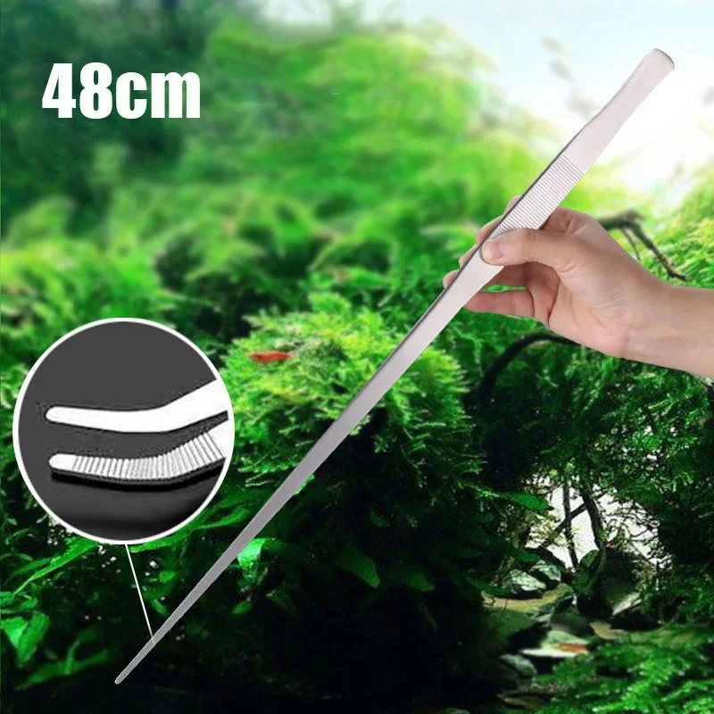 Aquasoil Substrate - Pinset tangki ikan Stainless Steel 48cm,