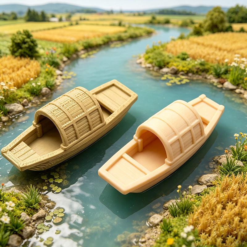 Aquarium Planting Ideas - 【S】Model Perahu Mini Mengambang Simulasi, Figurine