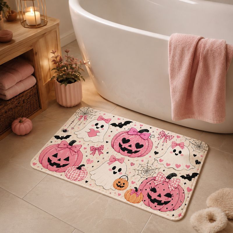 Aquarium Zombie - Keset Kamar Mandi Halloween Warna Pink