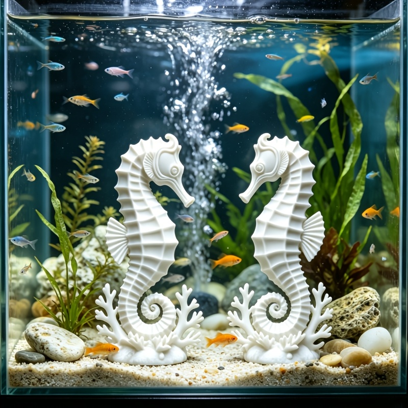2 Buah Set Patung Karang Kuda  - Aquarium Planting Ideas ulasan dan harga