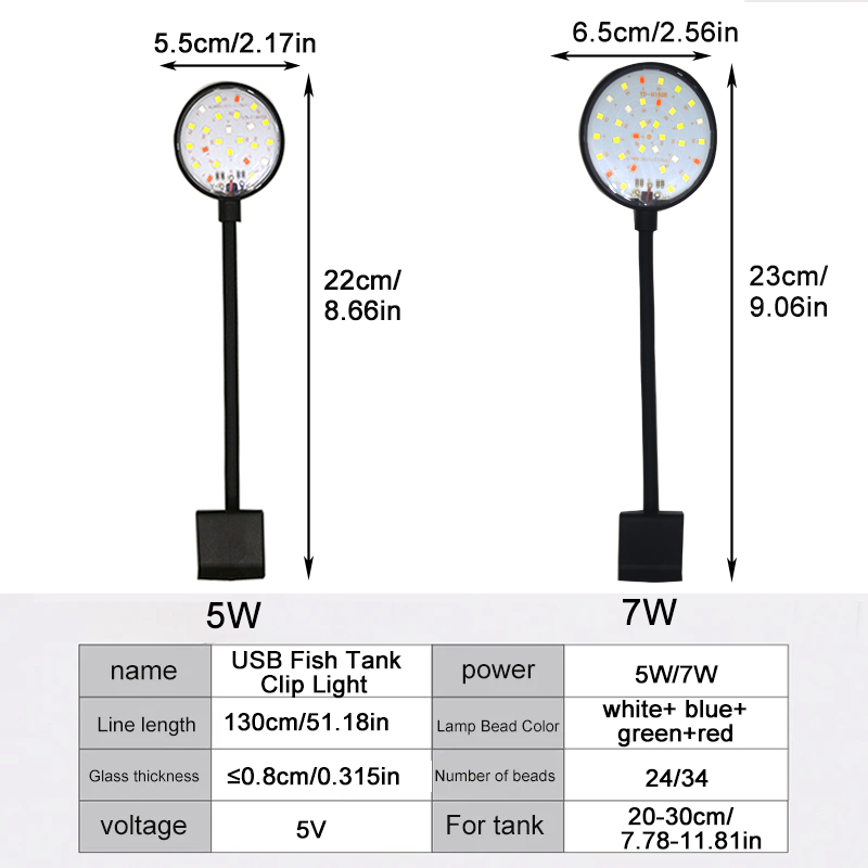 Lampu LED Akuarium USB Lampu T - Aquarium Plant Light Spectrum ulasan dan harga