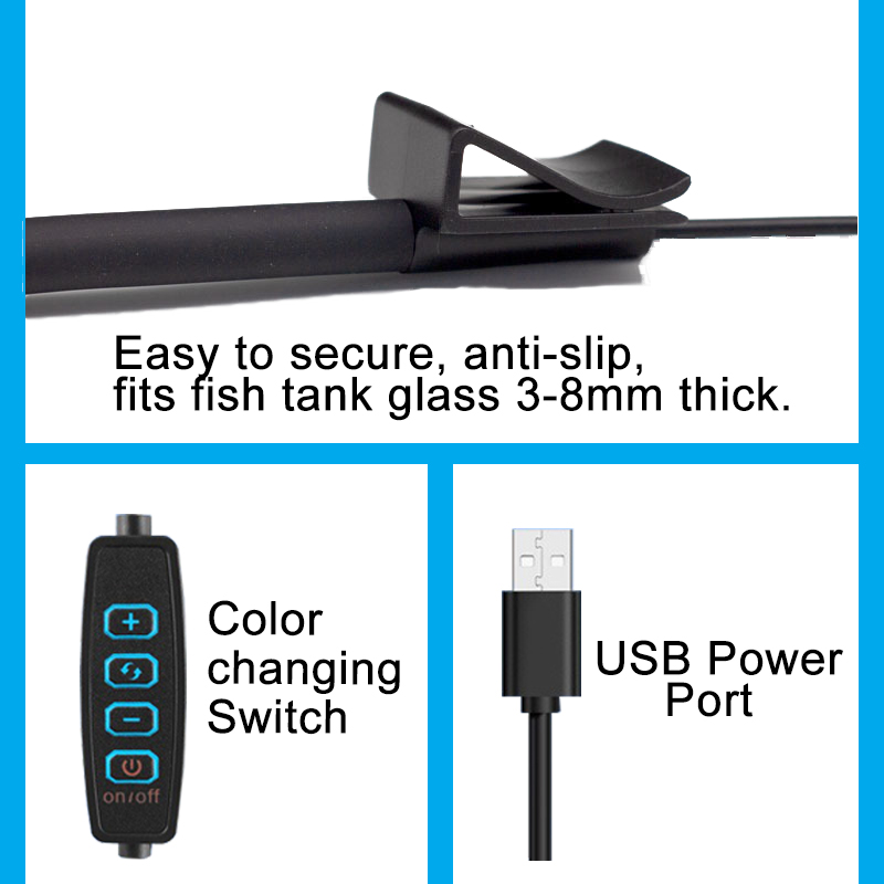 Lampu LED Akuarium USB Lampu T - Aquarium Plant Light Spectrum ulasan dan harga