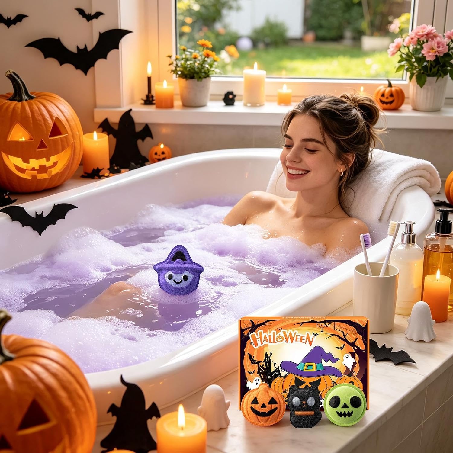Set Bom Mandi Halloween, 6 bua - Aquarium Zombie ulasan dan harga