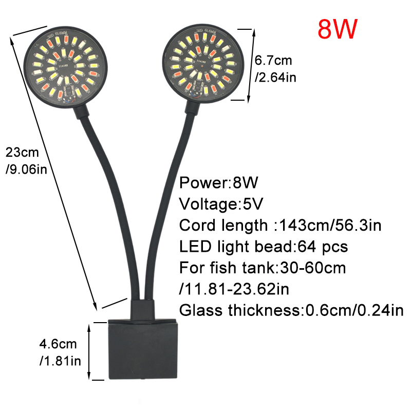 Lampu LED Akuarium USB Lampu K - Aquarium Plant Light Spectrum ulasan dan harga
