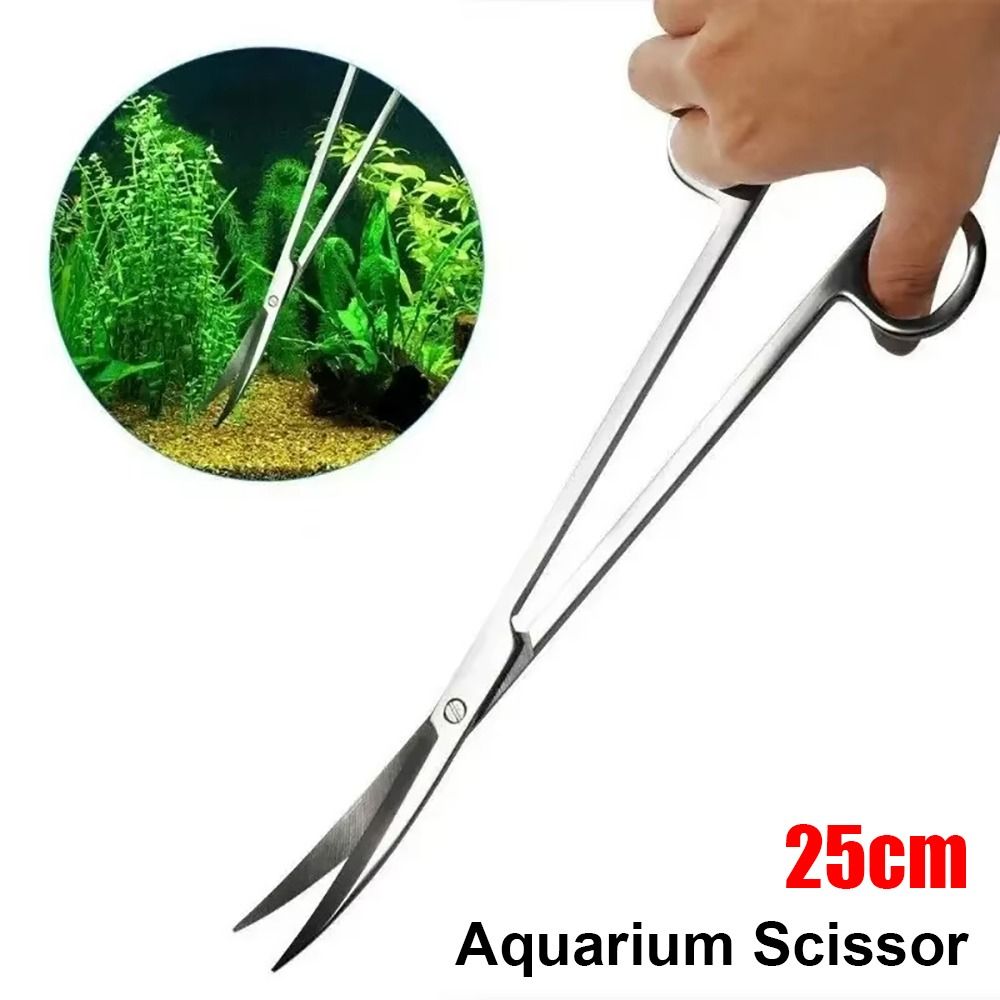 1 Buah Gunting Akuarium Baja T - Aquarium Plant Utensils ulasan dan harga