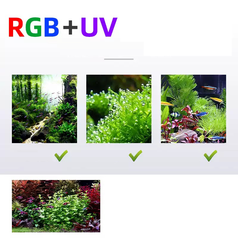 Lampu LED 60cm 80cm 90cm RGB U - Planted Aquarium Uv Light ulasan dan harga
